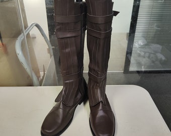 Anakin Skywalker Shoes Cosplay Men Boots Brown Version