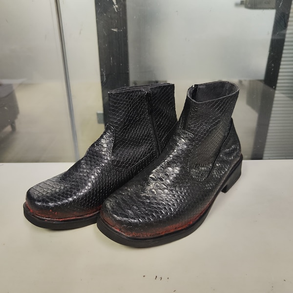 Botas de cosplay para hombre de Good Omens Demon Crowley