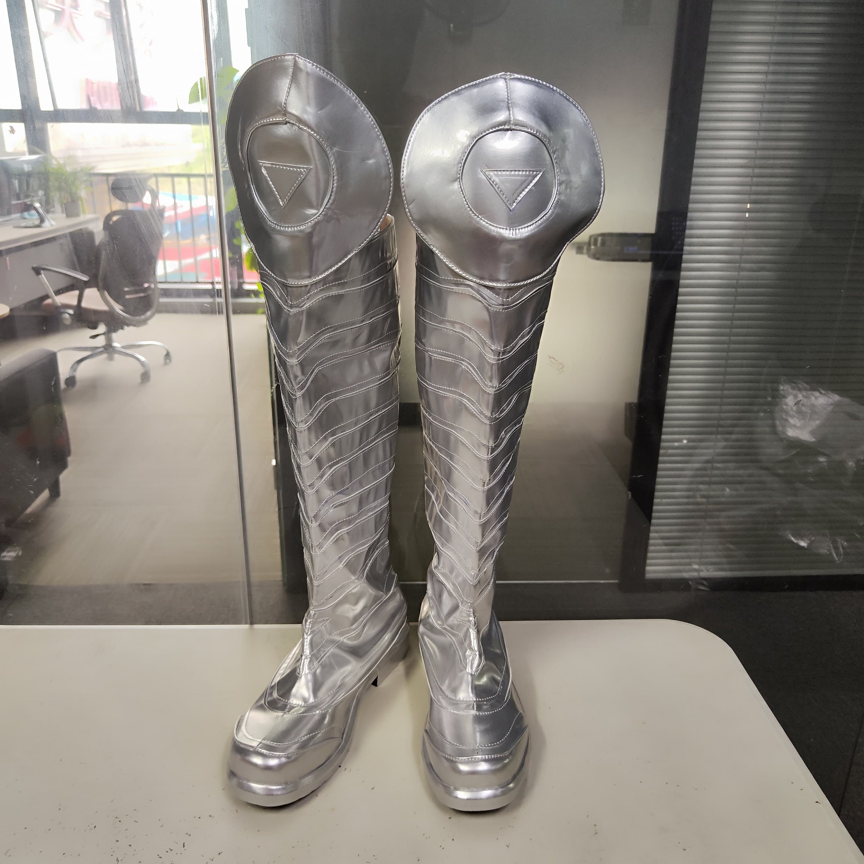 Silver cheap boots office