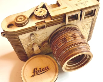 Wooden Leica M3 Replica Camera Model Scale 1:1 ...(NOT A REAL CAMERA)
