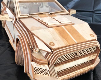 Wooden FORD MUSTANG SHELBY Collectible Decorative Model 1:12 Car, 16 inch long