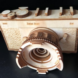 Wooden Zeiss Ikon SW Model Replica Camera Collectible