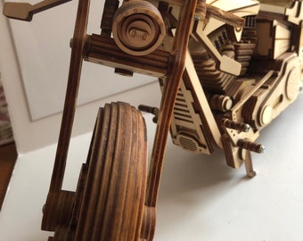 Thunderbike Harley Davidson Wooden Replica Model Motorcycle 1:6 (17 inch long) Collectible