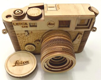 Wooden Leica M6 Replica Camera Model Scale 1:1 (NOT A REAL CAMERA)