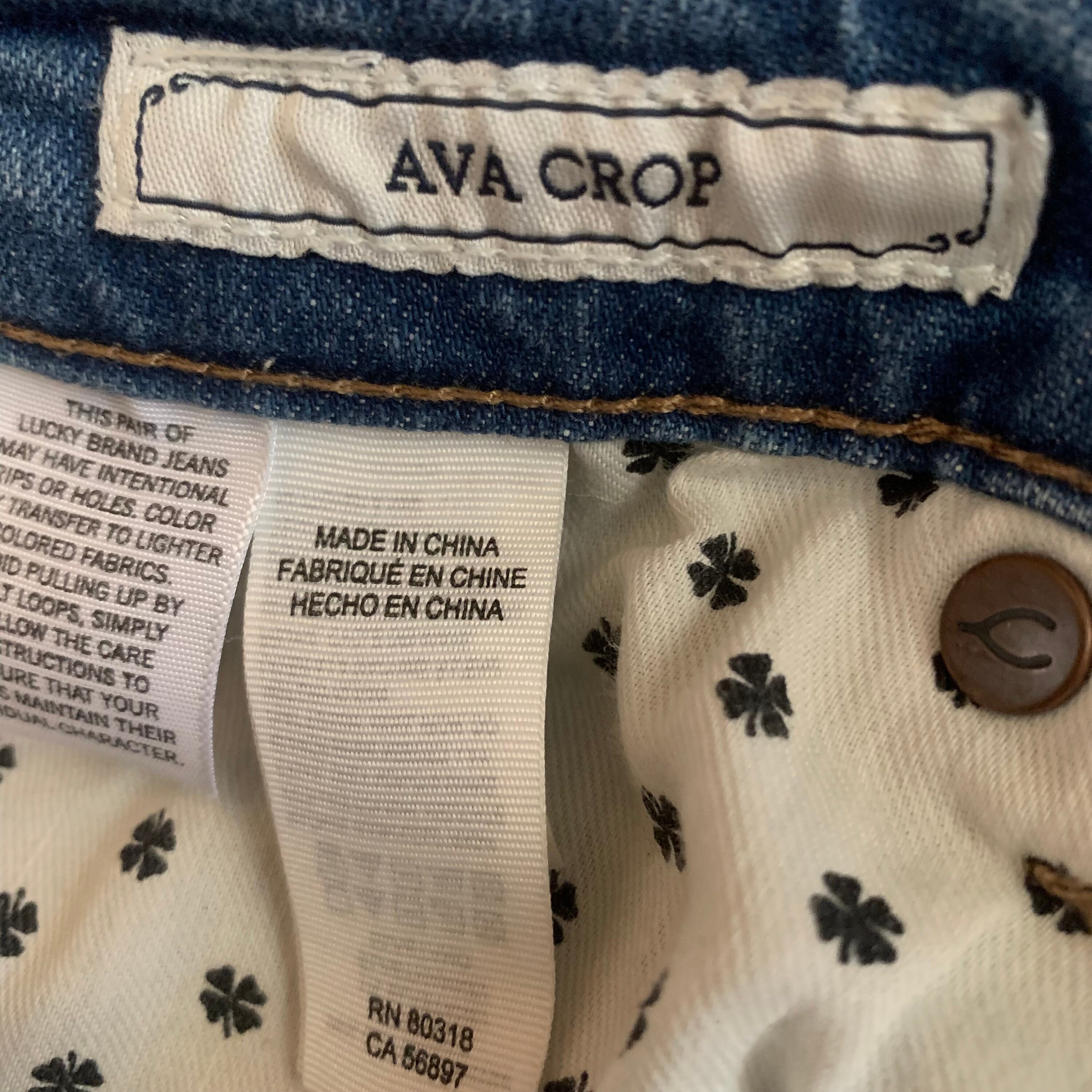Lucky Brand Customized Denim Jeans with Graphics Perfect Condition Size 27