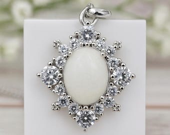 Breastmilk Cremation Jewelry DIY Kit, Custom Keepsake Necklace for Ashes, Dried Flowers, Breastfeeding, Milk Stone, Sterling Silver Pendant