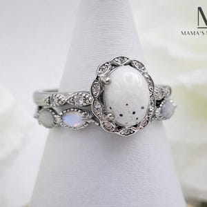 Kit completo fai da te per anello con pietra portafortuna del latte materno in due pezzi, gioiello per cremazione, ricordo per animali domestici o test di gravidanza incluso. immagine 8