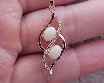 Two Stone Breastmilk / Cremation Necklace Pendant Keepsake DIY Kit | Solid 925 Sterling Silver | Milk, Ashes, Hair, Pregnancy Test Necklace