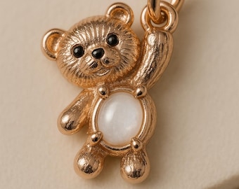 Sterlingzilveren moedermelkteddybeerketting: doe-het-zelfhanger