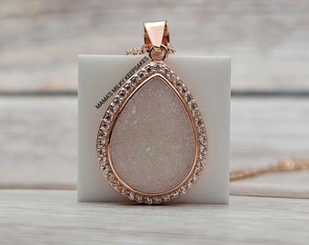 Pear Tear Drop Necklace Pendant Breastmilk &/or Cremation Keepsake Memorial Jewelry DIY Kit | All You Need Kit made of Beautiful 925 Silver