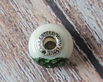 Pandora Style Bracelet Bead Kit, Breastmilk & Cremation Jewelry DIY, Memorial Bracelet Charm, Breastfed with Love Core