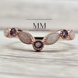 Eve Stacking Breastmilk Ring - SINGLE Birthstone DIY Kit