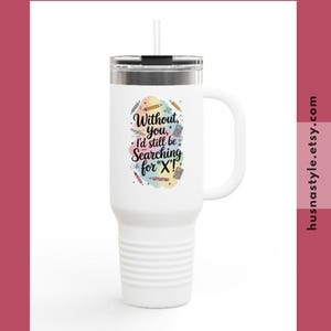 Math Teacher Tumbler, Quoted Insulated Travel Mug, Teacher Gift, 40oz with Lid and Straw, Math Teacher Gift, Quoted Tumbler, Reusable Coffee