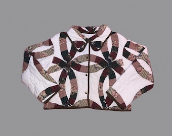 Handmade Patchwork Quilt Coat | Vintage Wedding Ring Design, Large