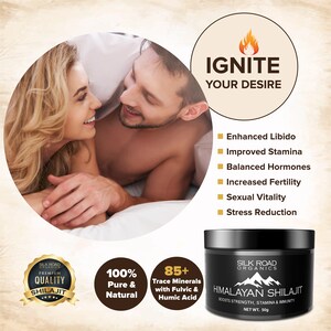 Natural Himalayan Shilajit Resin, Fulvic Acid, 85 Trace Minerals, Energy Support (30g Pouch)