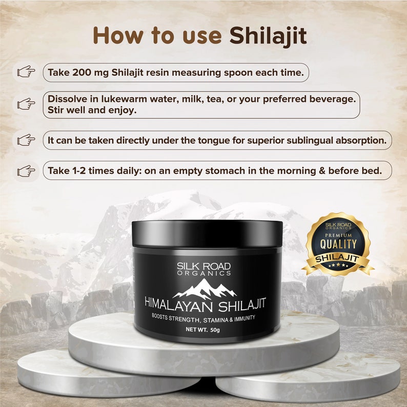 Natural Himalayan Shilajit Resin, Fulvic Acid, 85 Trace Minerals, Energy Support (30g Pouch)