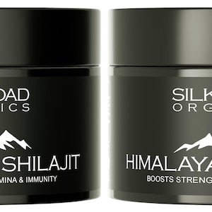 Silk Road Organics Himalayan Shilajit Resin: Natural Energy Boost (2-Pack)