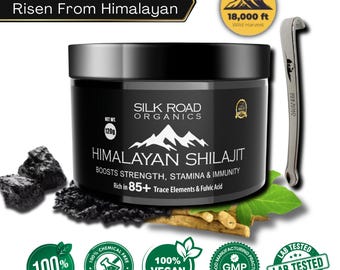 Himalayan Shilajit Resin 120g – Organic Fulvic Acid, Trace Minerals, Energy Booster