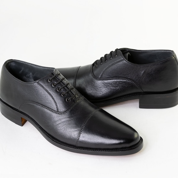 Handmade Goodyear Welted Shoes for Men, Leather Upper, Leather Outsole, Leather Insole.