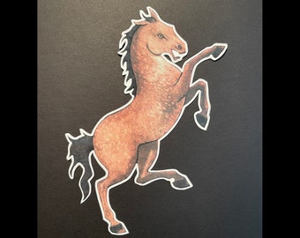 Adesivo in vinile con cavallo rampante
