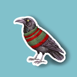 Sweater raven Crow sticker, bird sticker, animal stickers, birder, birds