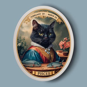 Sticker Vissen, kattenriemstickers, zwarte kattenstickers, kattendamesticker