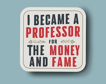 Professor sticker, Professor gift, teacher gift, funny professor sticker
