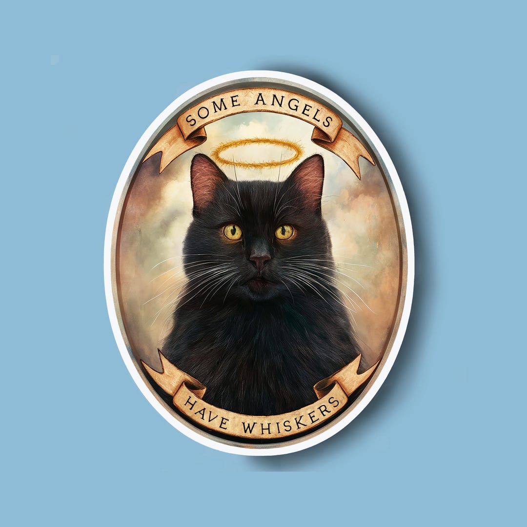 Rainbow Bridge Cat Sticker: Pet Loss Memorial - Etsy