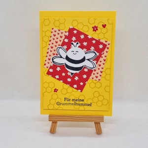 Grußkarte "Für meine Grummelhummel" Handgefertigt
