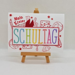 Glückwunschkarte Schultag Handgefertigt