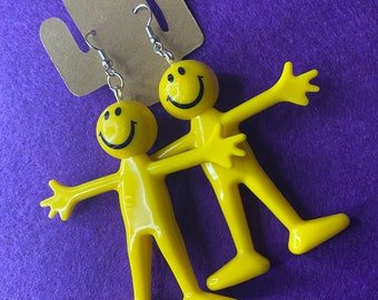 Stretchy Smiley Men Earrings