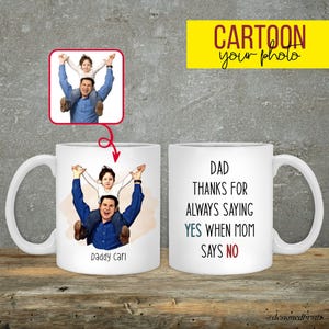 Individuelle Cartoon Tasse Tasse für Papa Papa Geburtstag Geschenk Geschenkidee Einzigartige Fototasse Vatertag Besonderes Geschenk Büro Schreibtisch Accessoire Persönlicher Kaffee