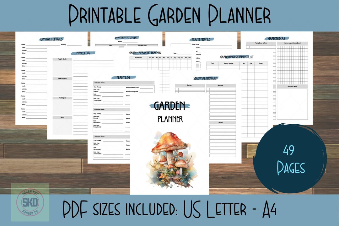 Garden Tracker Printable Download Printable Garden Planner - Etsy