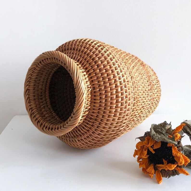 Rattan Floor Vases for Dry Flowers Handmade Vase Boho Decor Etsy