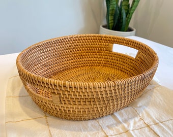 large organizer basket with built-in handle hand woven storage baskets and bowls for mom kids baby gift blanket basket custom gift for her