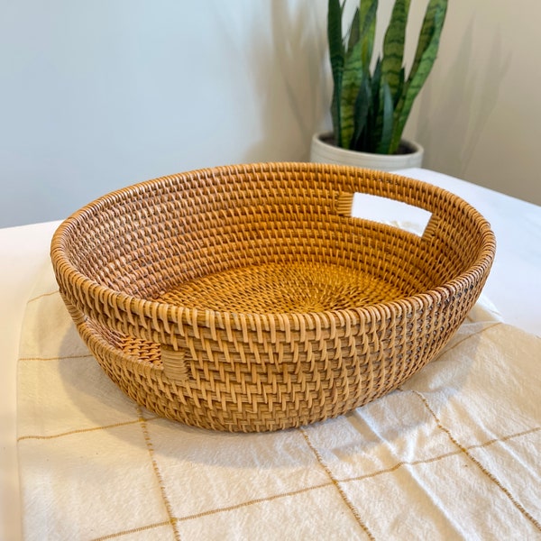 large organizer basket with built-in handle hand woven storage baskets and bowls for mom kids baby gift blanket basket custom gift for her