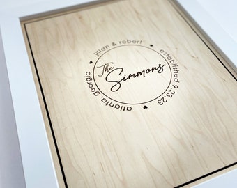 Wedding Guest Book Frame with personalized wood backing, Guest Book Alternative ,  Custom Guestbook