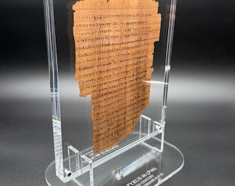 Papyrus 46 (P46) Manuscript Replica | Romans 8 | Front & Back Acrylic Display