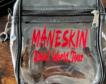 Custom Concert Bag / Clear Stadium Approved  Bags / Clear Crossbody Bags / Concert Bag /  Clear Cross Body Bag