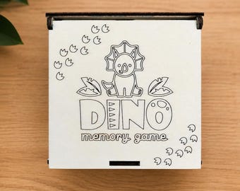 Wooden Memory Matching Game | Dinosaur, Animal, Space, Transport Themes | Montessori Learning Toy