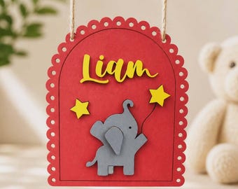 Personalized Wooden Plaque for Kids Room