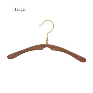 Vintage Clothes Hanger with Brass Hooks and Walnut Wood, Perfect for Weddings and Scarf Display Clothes Hanger