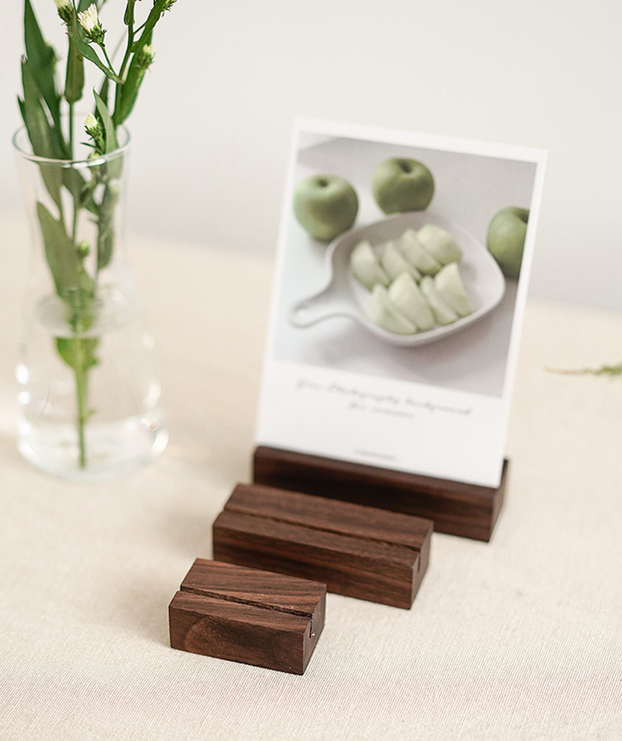 Walnut Card Holder Table Card Stand Name Place Card Stand Etsy