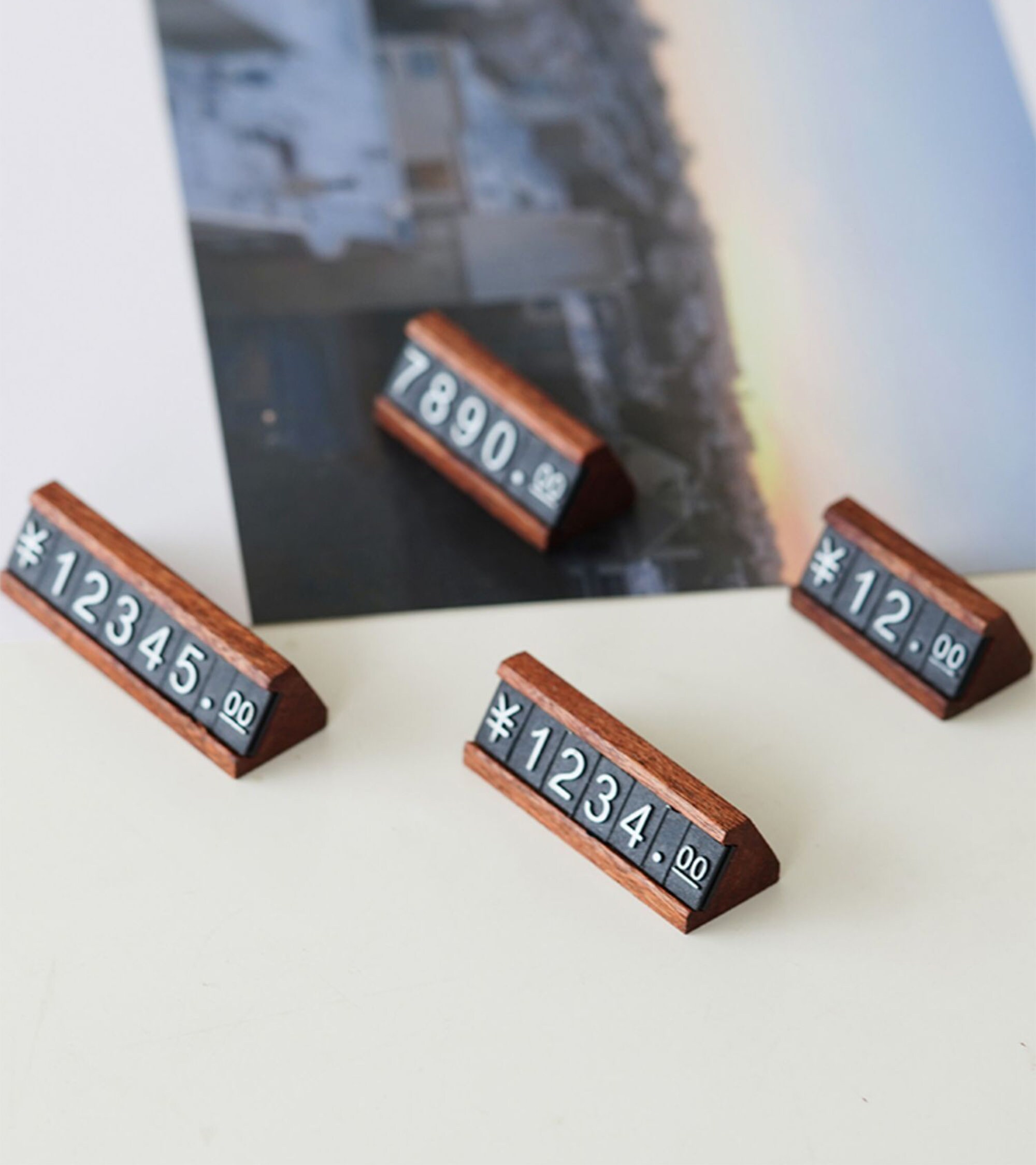 Wood Price Tag, Price Sign, Price Tag Stand for Jewelry Display, Price