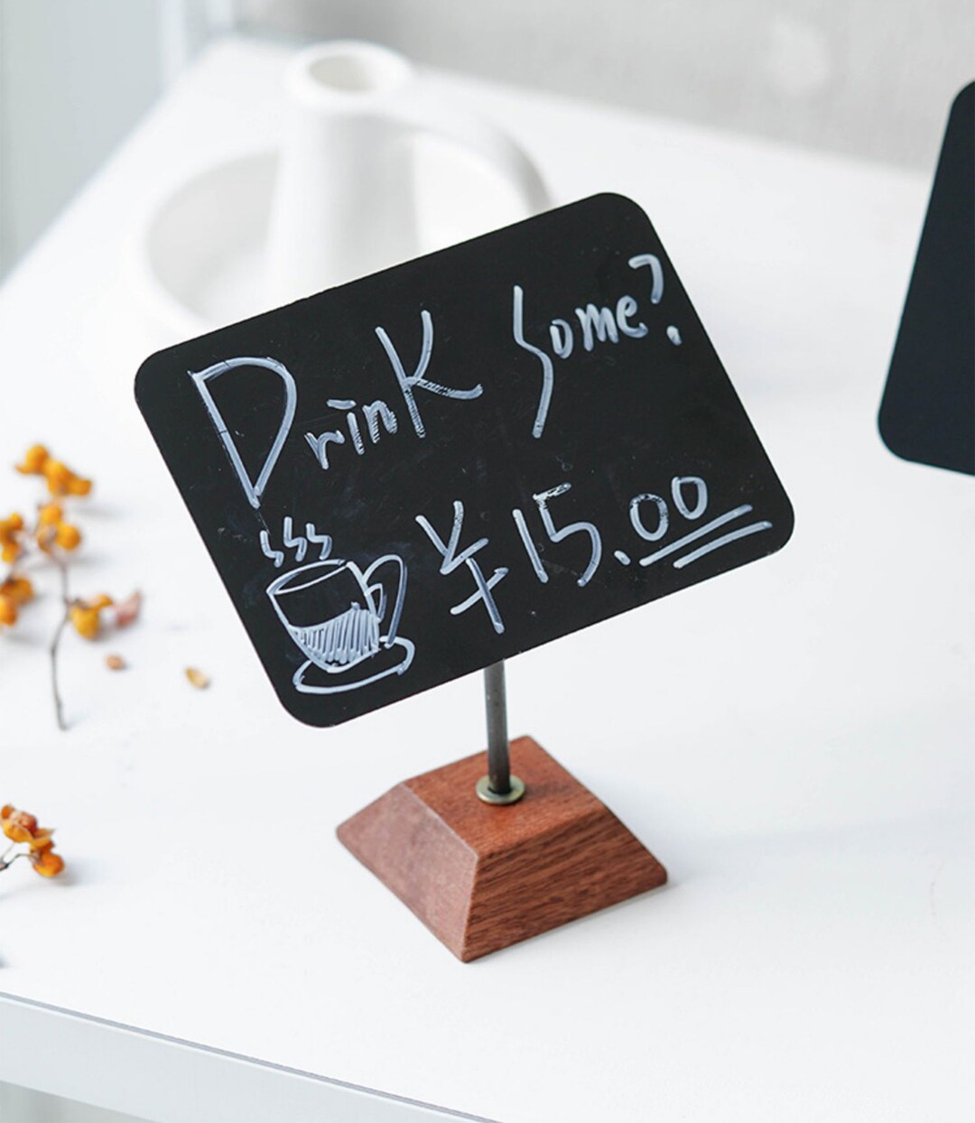 Cafe Small Menu Board Mini Blackboard With Stand Erasable Etsy