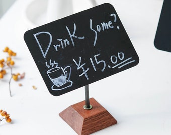 Cafe Small Menu Board, Mini Blackboard with Stand, Erasable Drink Menu Board, Bakery Chalkboard