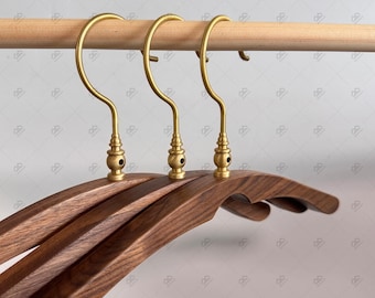 Personalized Bride and Groom Hanger - Luxury Walnut Wood Keepsake for Wedding Attire