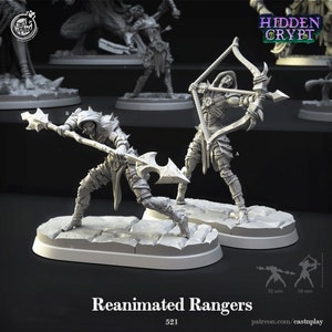 Gereanimeerde Rangers | Verborgen crypte - Cast n Play | D&D | TTRPG | Hars met hoge resolutie