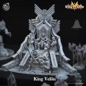 King Velon | King&#39;s Castle - Cast n Play | D&D | TTRPG | High-Resolution Resin