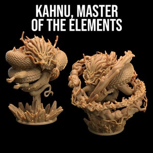 Kahnu, Master of The Elements | Masters of the Elements - Dragon Trappers Lodge | D&D | TTRPG | High-Resolution Resin